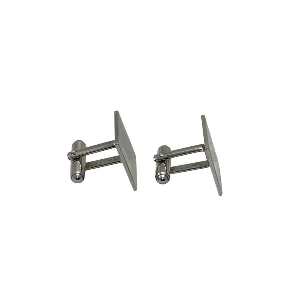 Vintage Flex Let Quality Silver Tone Cufflinks (1979)